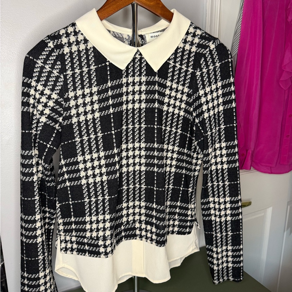 Monteau layered-look sweater and blouse size S